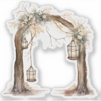 Whimsical Tree Arch Custom Cut Vinyl Sticker