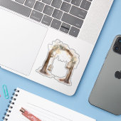 Whimsical Tree Arch Custom Cut Vinyl Sticker (Laptop mit iPhone)