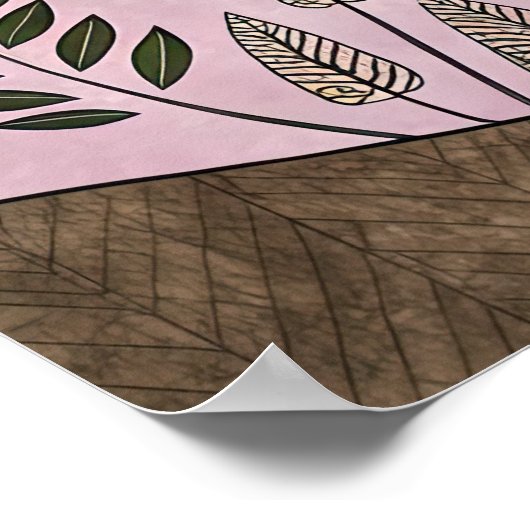 Whimsical Tree Art Print, Abstrakt Nature Poster, Poster (Ecke)