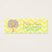 Whimsical Tree - Babydusche "Danke" Tags (Vorderseite)