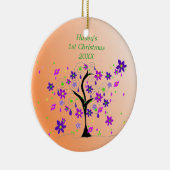 Whimsical Tree Baby's 1. Weihnachten Keramik Ornament (Rechts)