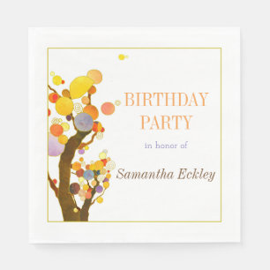 Whimsical Tree Birthday Party Serviette