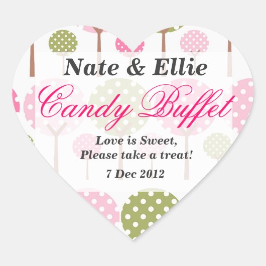 Whimsical Tree Candy Bar Sticker (Vorderseite)
