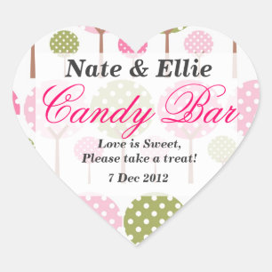 Whimsical Tree Candy Bar Sticker