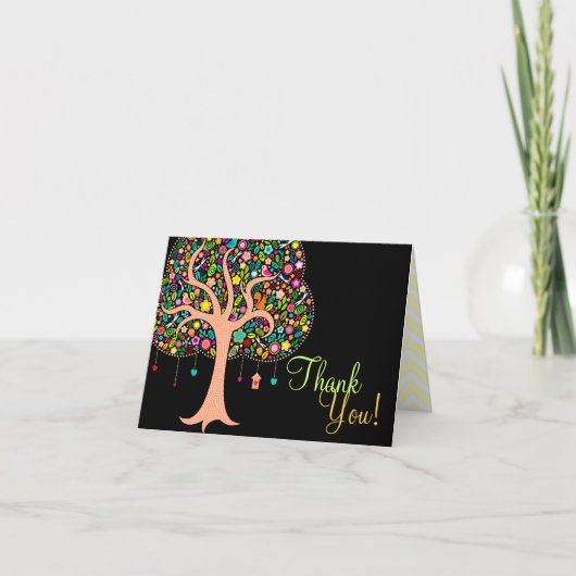 Whimsical Tree - Custom Danke Card (Vorderseite)