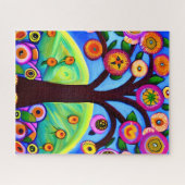 Whimsical Tree Folk Art Puzzle (Horizontal)
