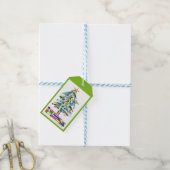 Whimsical Tree Fun Gift Tag von Leslie Clair Bures Geschenkanhänger (Mit Garn)