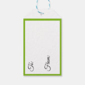 Whimsical Tree Fun Gift Tag von Leslie Clair Bures Geschenkanhänger (Rückseite)