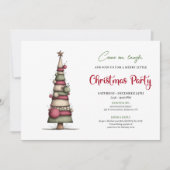 Whimsical tree fun modern Christmas celebration Einladung (Vorderseite)
