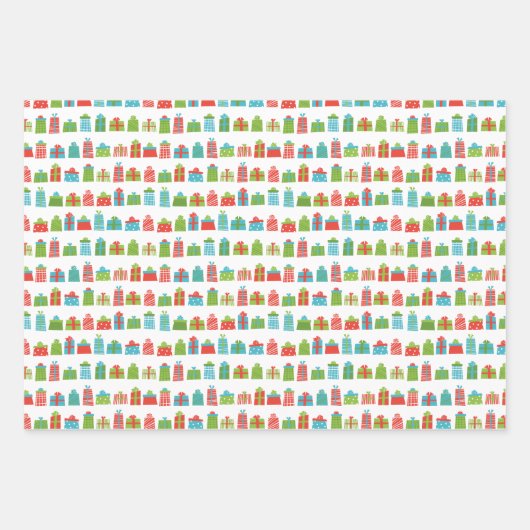 Whimsical Tree & Geschenke Weihnachtsmuster Geschenkpapier Set (Vorderseite 2)