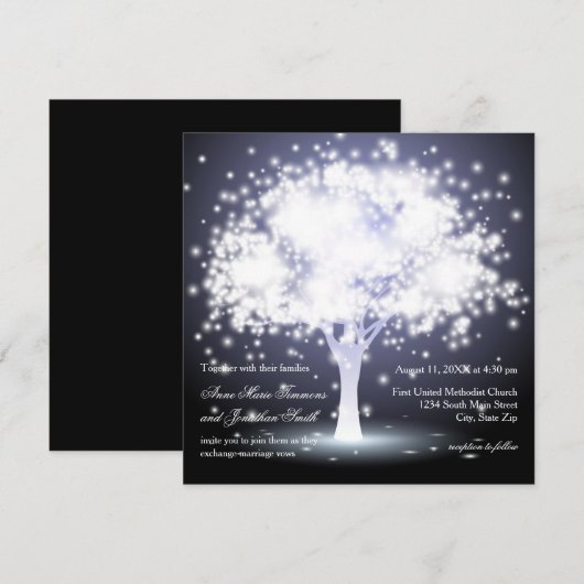 Whimsical Tree Lights - Einladung zur Hochzeit (Vorne/Hinten)