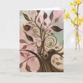Whimsical Tree Notecard Karte (Gelbe Blume)