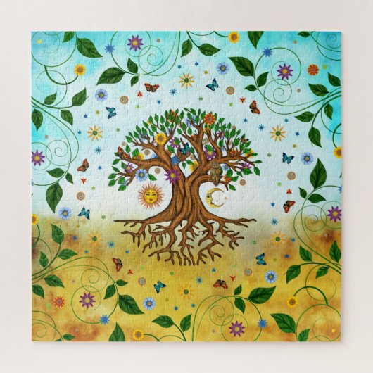 Whimsical Tree of Life - Yggdrasil Puzzle (Vertikal)