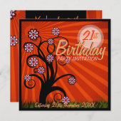 Whimsical Tree Sunshine Age Geburtstag Einladungen (Vorne/Hinten)