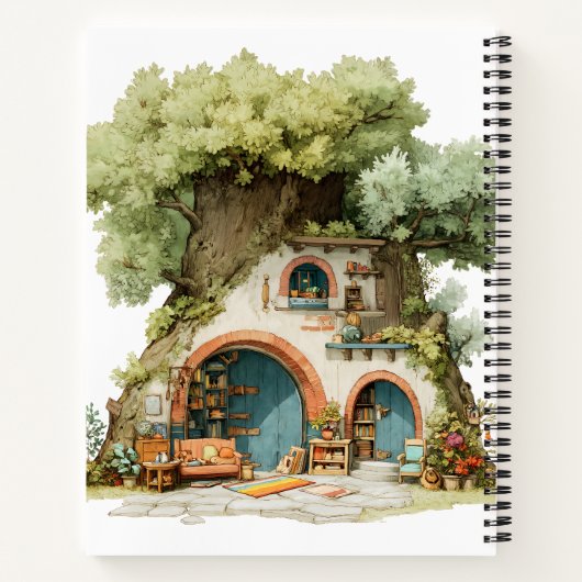 Whimsical Treehouse Dream Notebook Notizblock (Rückseite)