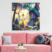 Whimsical Treehouse Leinwand Art (Insitu (Wohnzimmer))