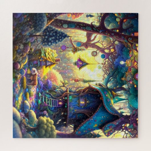 Whimsical Treehouse Puzzle (Horizontal)