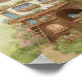  Whimsical Treehouse Storybook kids Poster (Ecke)