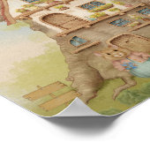  Whimsical Treehouse Storybook kids Poster (Ecke)