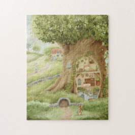 Whimsical Treehouse Storybook Puzzle