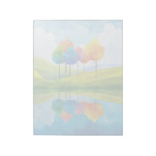 Whimsical Trees - 11" x 8,5" Notepad Notizblock