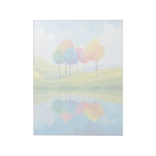 Whimsical Trees - 11" x 8,5" Notepad Notizblock (Rotiert)