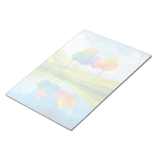 Whimsical Trees - 11" x 8,5" Notepad Notizblock (angewinkelt)