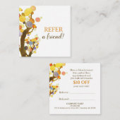 Whimsical Trees Business Empfehlungskarte (Vorne/Hinten)