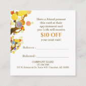 Whimsical Trees Business Empfehlungskarte (Rückseite)