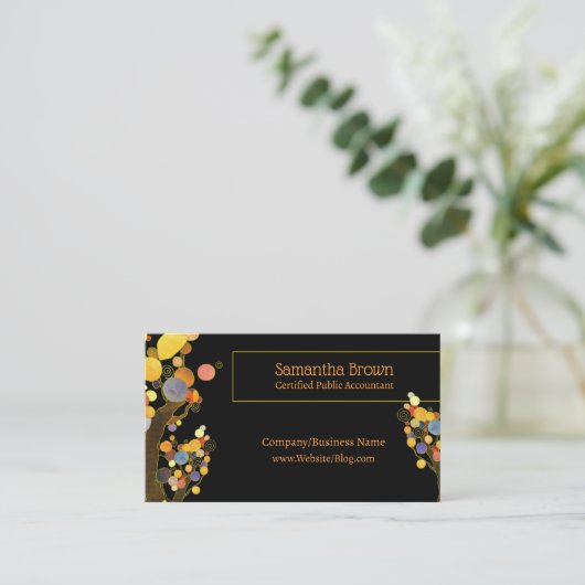 Whimsical Trees Custom Visitenkarte (Stehend Vorderseite)