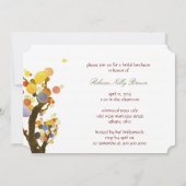 Whimsical Trees Elegantes Schwarzes Brautparty Einladung (Rückseite)