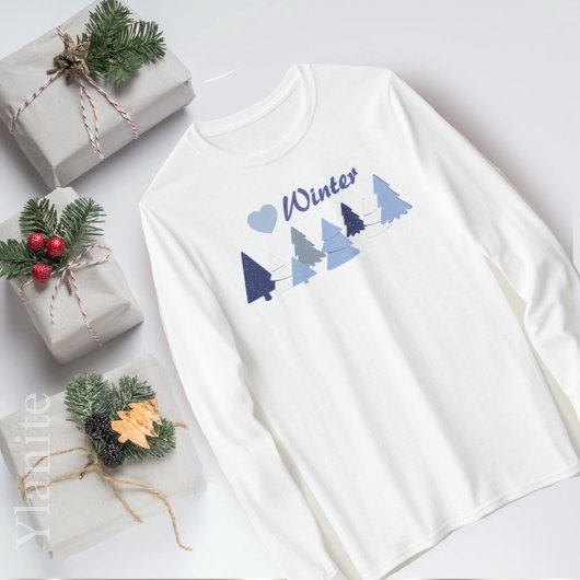 Whimsical Trees Herz Winter T-Shirt