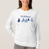 Whimsical Trees Herz Winter T-Shirt (Vorderseite)