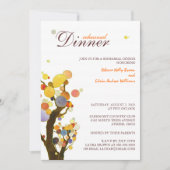 Whimsical Trees Hochzeit Probe Dinner Einladung (Vorderseite)