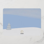 Whimsical Trees in Winter Foil Invitation Folieneinladung (Rückseite)