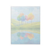 Whimsical Trees Lined - 11" x 8,5" Notepad Notizblock (Rotiert)