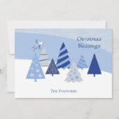 Whimsical Trees Weihnachtskarte Feiertagskarte (Vorderseite)