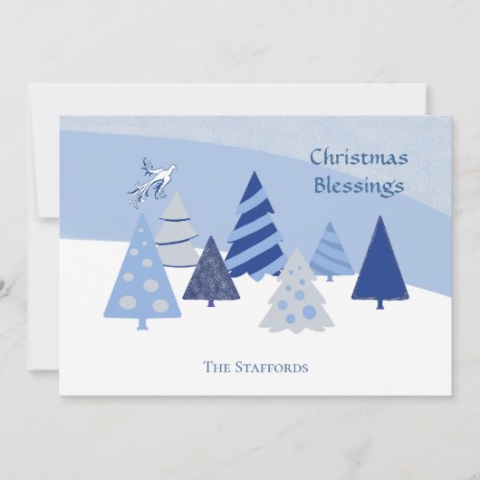 Whimsical Trees Weihnachtskarte Feiertagskarte (Vorderseite)