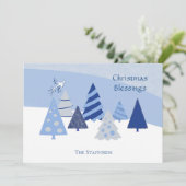 Whimsical Trees Weihnachtskarte Feiertagskarte (Stehend Vorderseite)