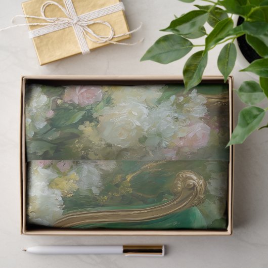 Whimsical Triceratops Floral Ballerina Decoupage Seidenpapier (Geschenk)