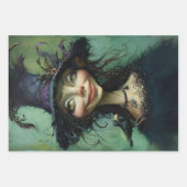 Whimsical Trio Hexen #2 Decoupage Geschenkpapier Set (Vorderseite 3)