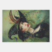 Whimsical Trio Hexen #2 Decoupage Geschenkpapier Set (Vorderseite 2)