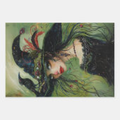 Whimsical Trio Hexen #2 Decoupage Geschenkpapier Set (Vorderseite)