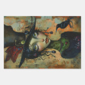 Whimsical Trio Hexen Decoupage Geschenkpapier Set (Vorderseite 3)