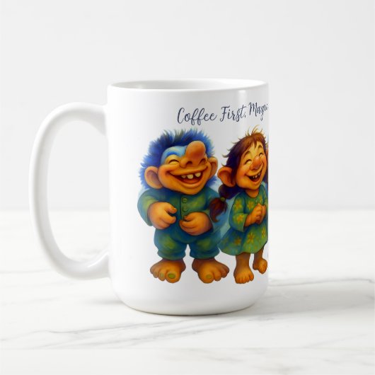 Whimsical Troll Coffee Gift for Cozy Mornings Kaffeetasse (Links)