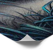 Whimsical Tropical Christmas Lighthouse Aquamarin  Poster (Ecke)