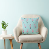Whimsical tropical flamingos kissen (Stuhl )