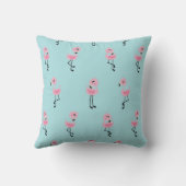 Whimsical tropical flamingos kissen (Rückseite)