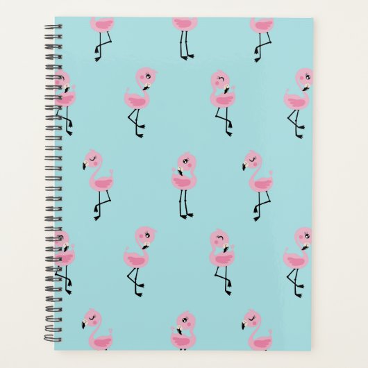 Whimsical tropical flamingos planer (Vorderseite)