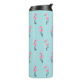 Whimsical tropical flamingos thermosbecher (Nach links gedreht)